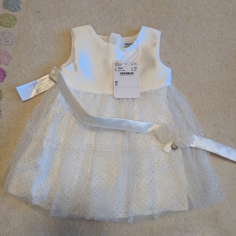 Mayoral 1 year old white dress